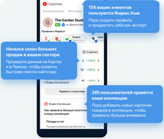Профиль компании с информацией с других площадок